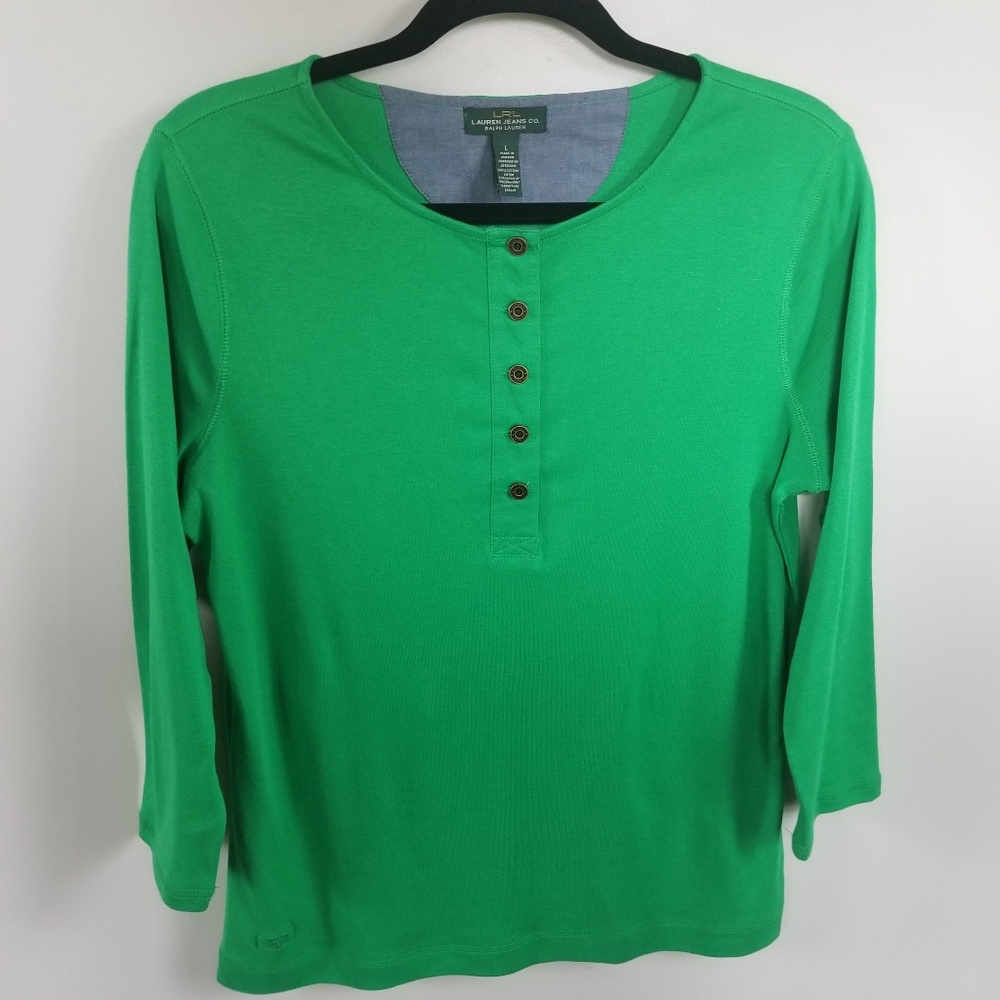 Lauren Jeans Co. Ralph Lauren, Large, Top